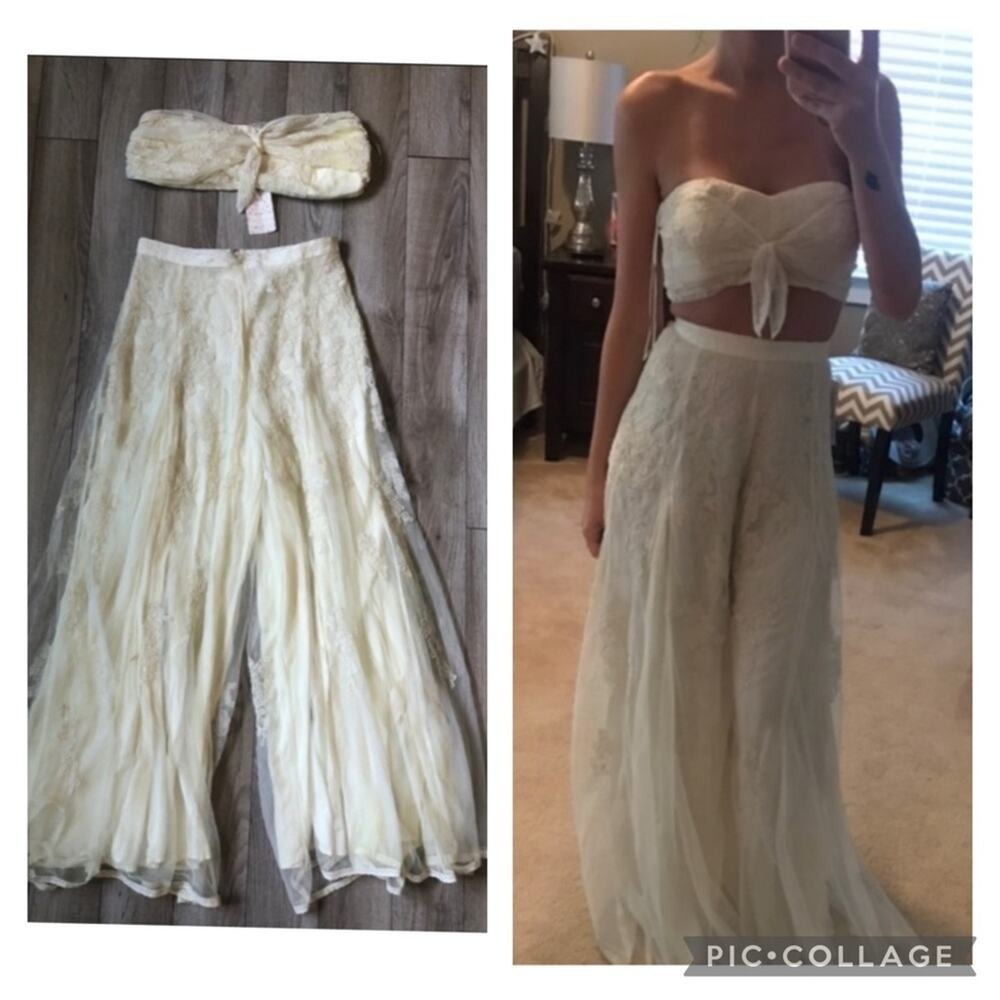 Free People limited cordelia lace pants bandeau set 4